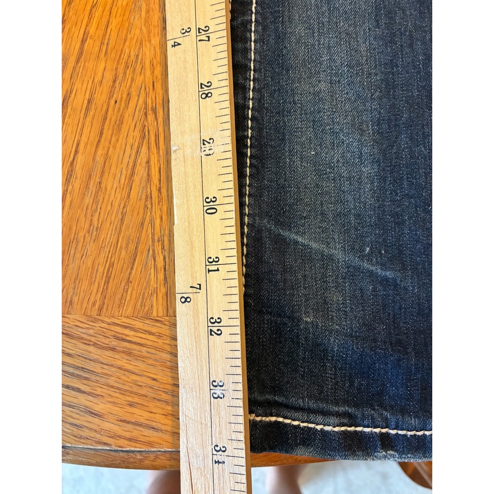 Miss Me Bootcut Jeans Dark Wash Fleur De Lis Embellished JP5832B Size 30 - Picture 2 of 5